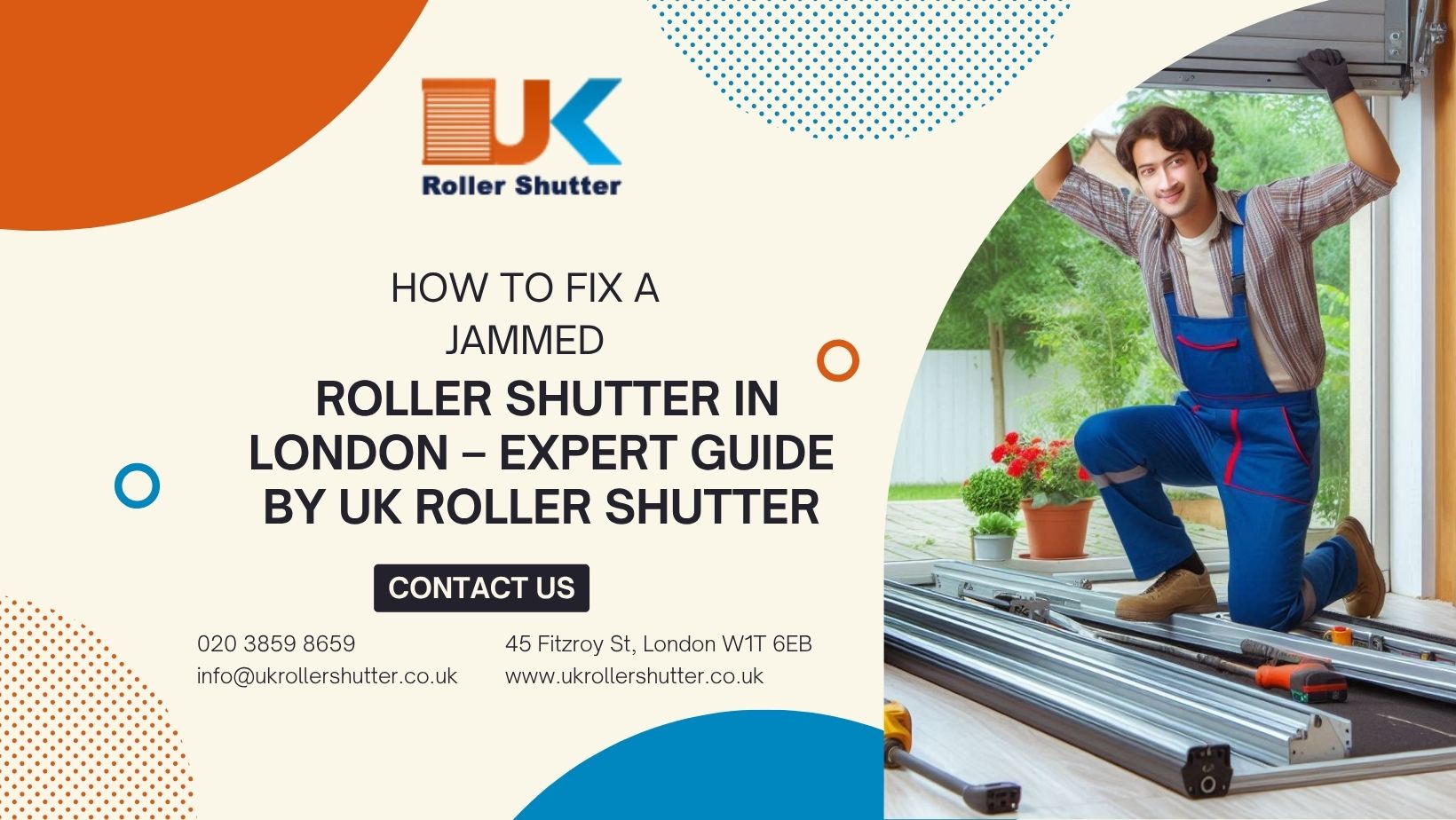 how to fix a jammed roller shutter